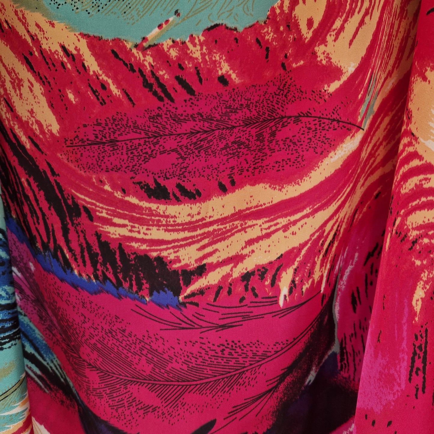 Handmade Boho-style multi-wear kaftan and robe  made from a soft cotton-polyester blend  in rainbow colours